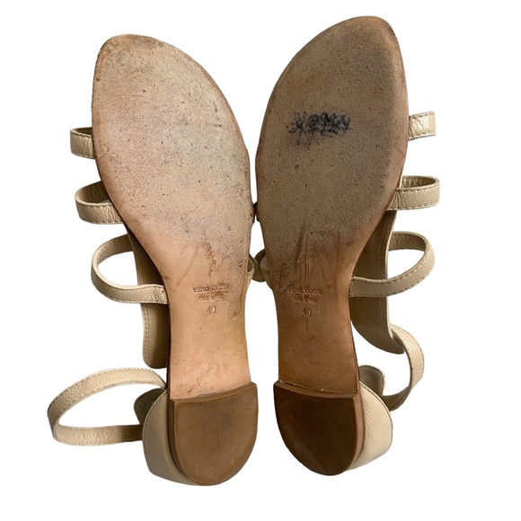 Giuseppe Zanotti Sandal Caged Gladiator Strappy Flat Open Toe Tan Leather 40 - Picture 13 of 13